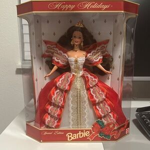 1997 Happy Holidays 10th Anniversary Barbie Special Edition Doll Mattel NIB